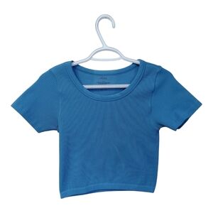 Ardene Blue Crop Top Short Sleeve